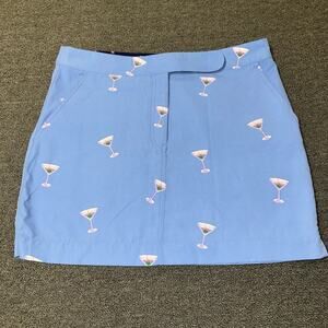 Bermuda Styles Women's Light Blue Skirt Size 10 Martini Design Golfing Casual